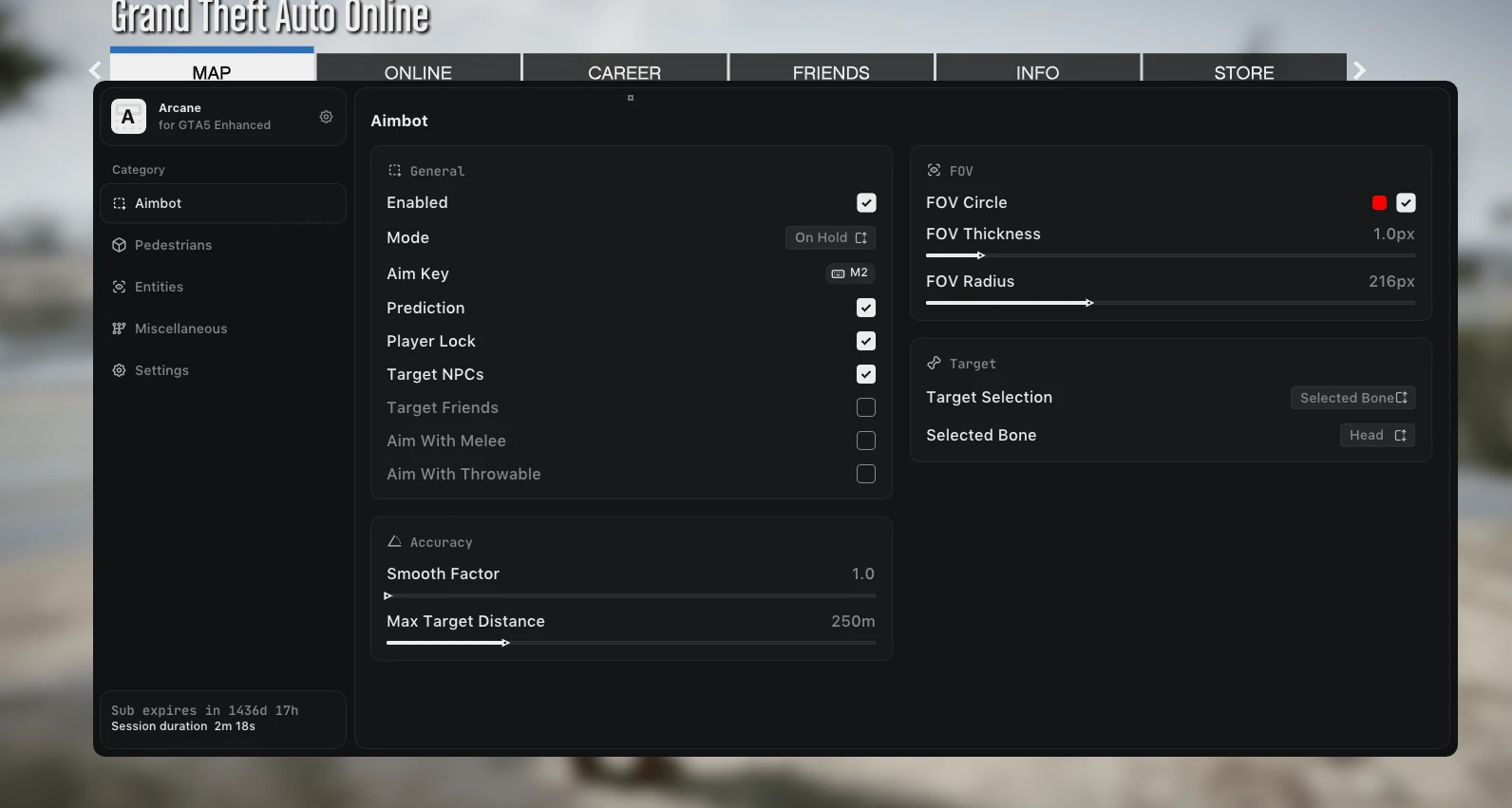 Arcane: GTA V Enhanced Cheat